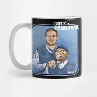 Jared Goff & Amon-Ra St. Brown Detroit Step Brothers Mug