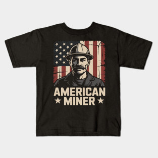 Underground Coal Miners American Miner Kids T-Shirt
