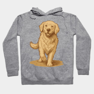 Golden Retriever – Vintage Style Dog Art for Animal Lovers Hoodie
