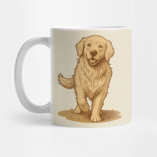 Golden Retriever – Vintage Style Dog Art for Animal Lovers Mug