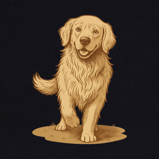 Golden Retriever – Vintage Style Dog Art for Animal Lovers by DonWillisJrArt