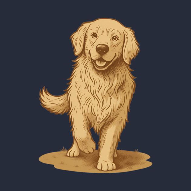 Golden Retriever – Vintage Style Dog Art for Animal Lovers by DonWillisJrArt