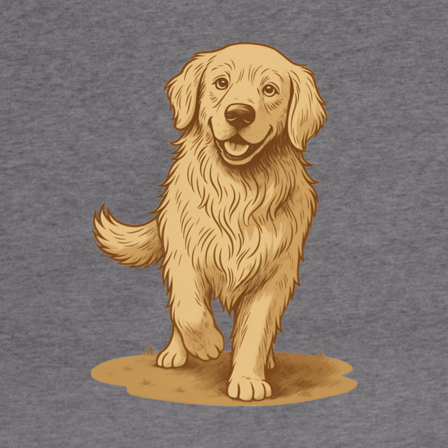 Golden Retriever – Vintage Style Dog Art for Animal Lovers by DonWillisJrArt