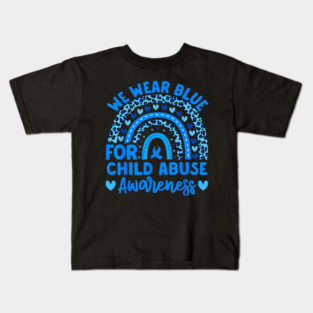 Blue Child Abuse Child Abuse Kids T-Shirt