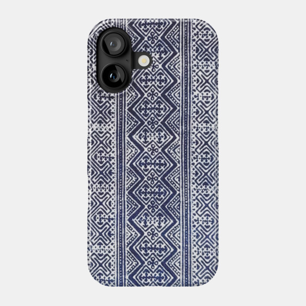 Khajua Indigo – Sacred Geometry of the Hmong Spirit Phone Case by Pimcolle