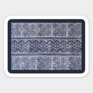 Khajua Indigo – Sacred Geometry of the Hmong Spirit Sticker