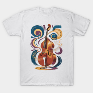 Jazz Music - Soulful Cello Abstract T-Shirt