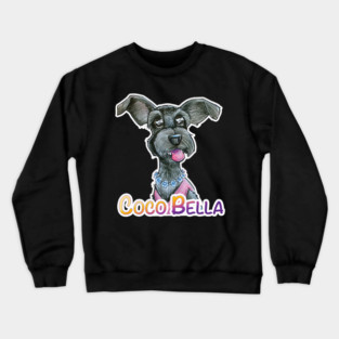 Coco Bella Cute Dog Art Gift For Pet Lovers Crewneck Sweatshirt