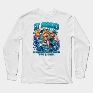 Hammerheads Bar & Grill Ocean City Boardwalk Maryland Long Sleeve T-Shirt