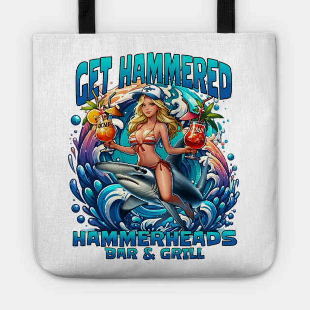 Hammerheads Bar & Grill Ocean City Boardwalk Maryland Tote by Joaddo