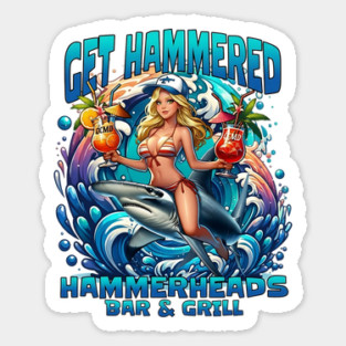 Hammerheads Bar & Grill Ocean City Boardwalk Maryland Sticker