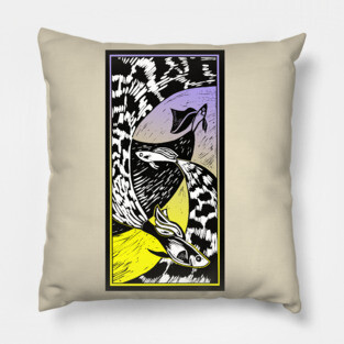 aquarium fish guppies Pillow