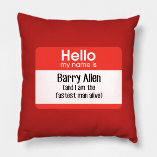 Hello, my name is Barry Allen (and I am the fastest man alive) Pillow