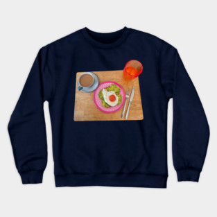 Breakfast with Avocado Toast Crewneck Sweatshirt