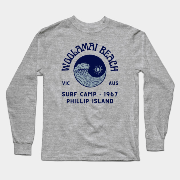 Woolamai Beach Surf Camp Long Sleeve T-Shirt by Timeless Chaos