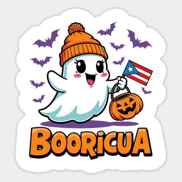 Booricua Funny Halloween Puerto Rican Ghost Magnet by creative