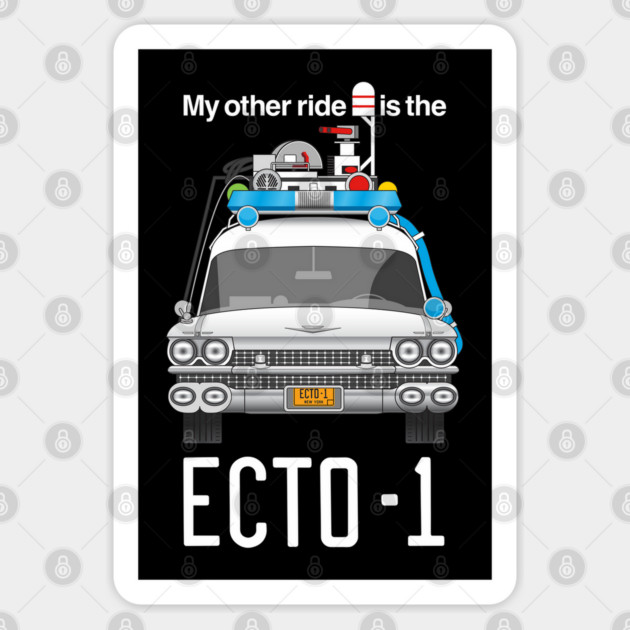 My Other Ride is the Ecto-1 (Updated) Sticker by Ecto Girl