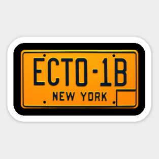 Ecto-1B License Plate Sticker