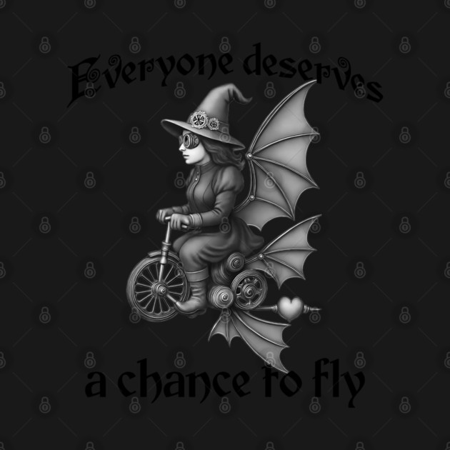 Goth Steampunk Witch "Everyone deserves a chance to fly" by Luxinda