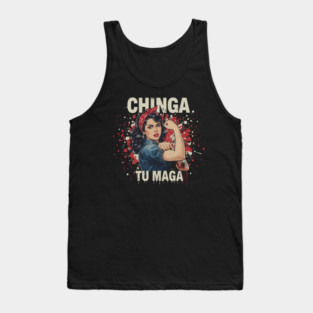Retro Chinga Tu MAGA Statement Tank Top