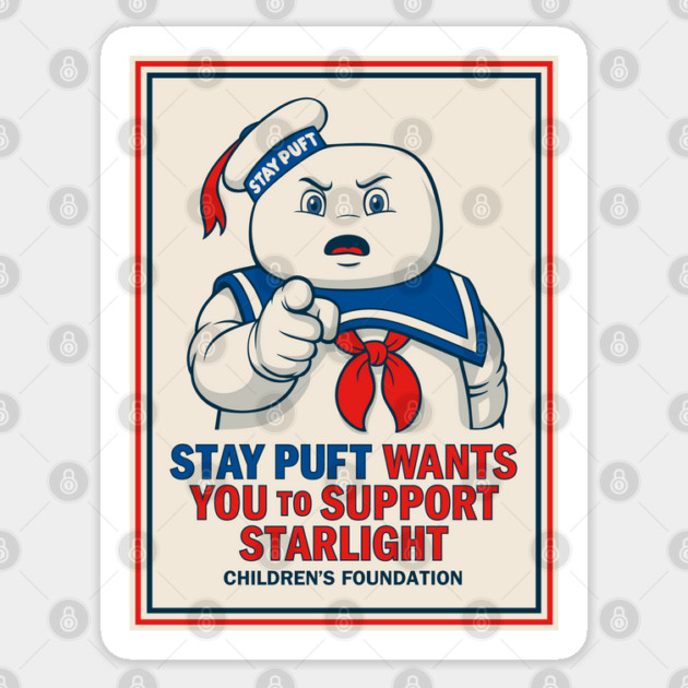 Stay Puft Wants YOU… to Support Starlight! (Orlando Dark) Sticker by Ecto Girl