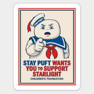 Stay Puft Wants YOU… to Support Starlight! (Orlando Dark) Magnet