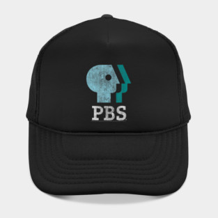 Blue Teal and White Logo Public Broadcasting Service Hat