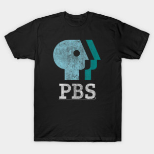Blue Teal and White Logo Public Broadcasting Service T-Shirt