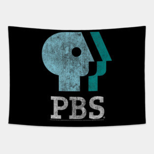 Blue Teal and White Logo Public Broadcasting Service Tapestry