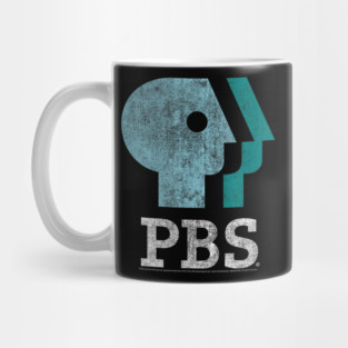 Blue Teal and White Logo Public Broadcasting Service Mug