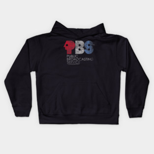 Distressed Red White and Blue Vintage Logo Kids Hoodie