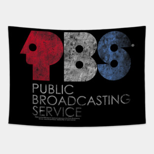 Distressed Red White and Blue Vintage Logo Tapestry