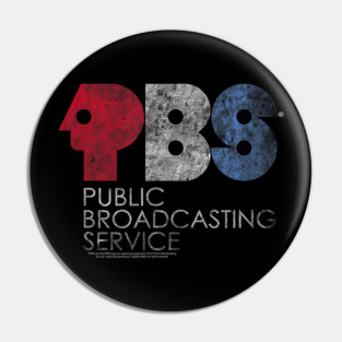 Distressed Red White and Blue Vintage Logo Pin