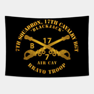7th Sqn 17th Cav Regt - Bravo Trp - Blackjack Tapestry