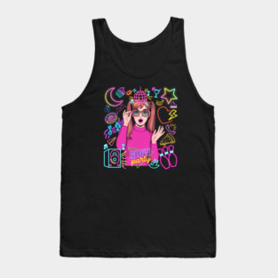 Glow Hard or Go Home - 80tys Style Glow Party Tank Top