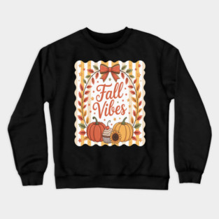 Fall Vibes, Pumpkin Fall Crewneck Sweatshirt