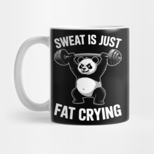 Gym Panda Sweat Is Fat Crying Workout Men Women Kids Mug