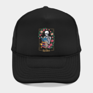 The Reader Tarot Skeleton Literary Gothic Book Lovers Hat