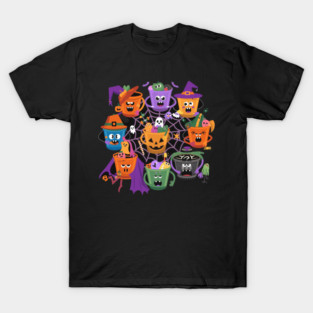 Vintage Spooky Nuggets Meal Bucket Happy Halloween T-Shirt
