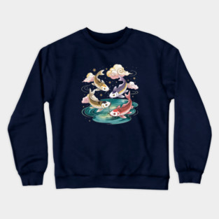 Fish Flying Over Water Crewneck Sweatshirt