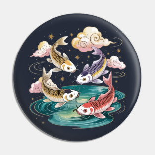 Fish Flying Over Water Pin