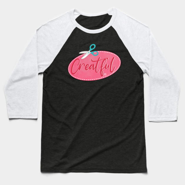 Creatful Logo Baseball T-Shirt by Nancy Fellows