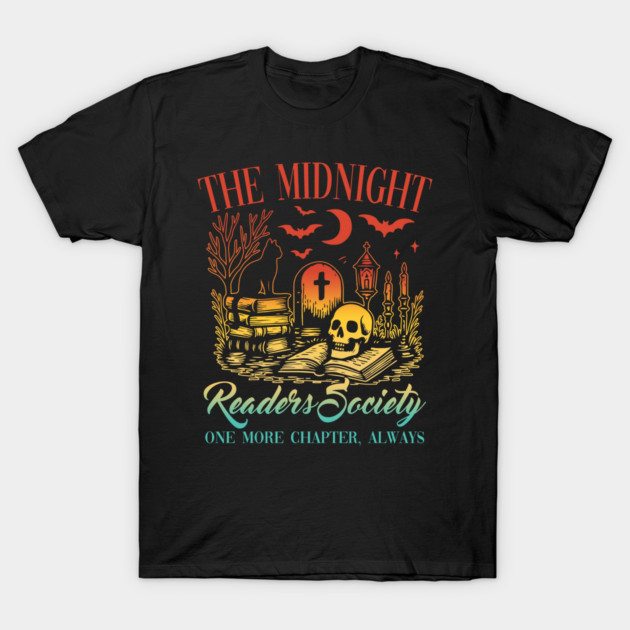 Midnight Readers Society Gothic Book Gift T-Shirt by cadeiqiua_store