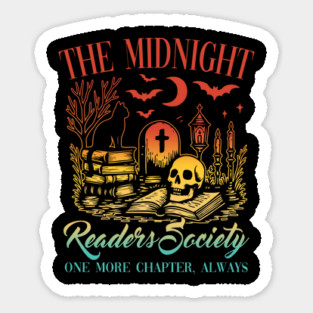 Midnight Readers Society Gothic Book Gift Sticker