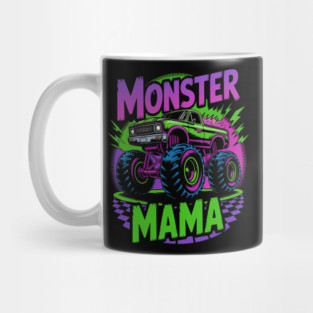 Monster Truck Mom Mama Of The Birthday Boy Family Matching Mug