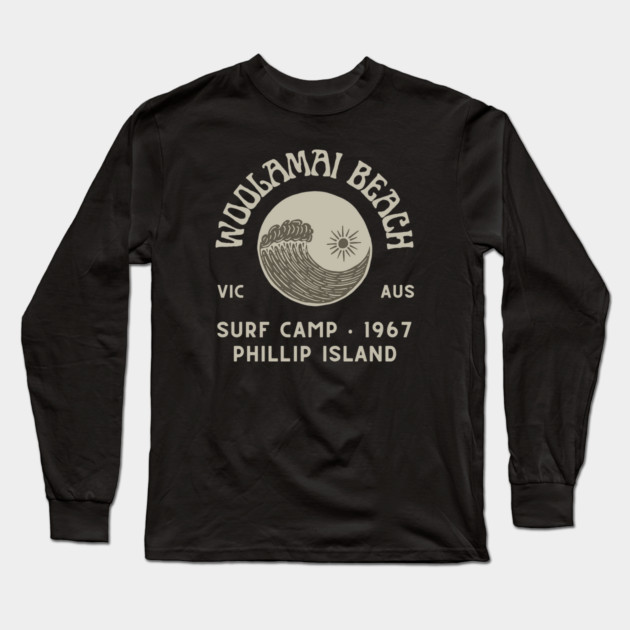 Woolamai Beach Surf Camp Long Sleeve T-Shirt by Timeless Chaos