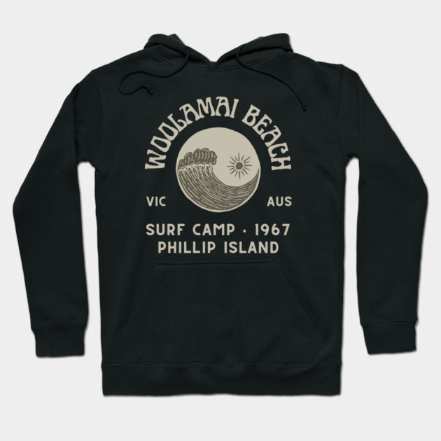 Woolamai Beach Surf Camp Hoodie by Timeless Chaos