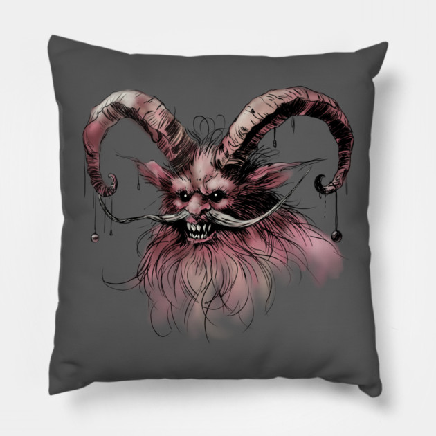 Christmas Krampus Pillow by H. R. Sinclair