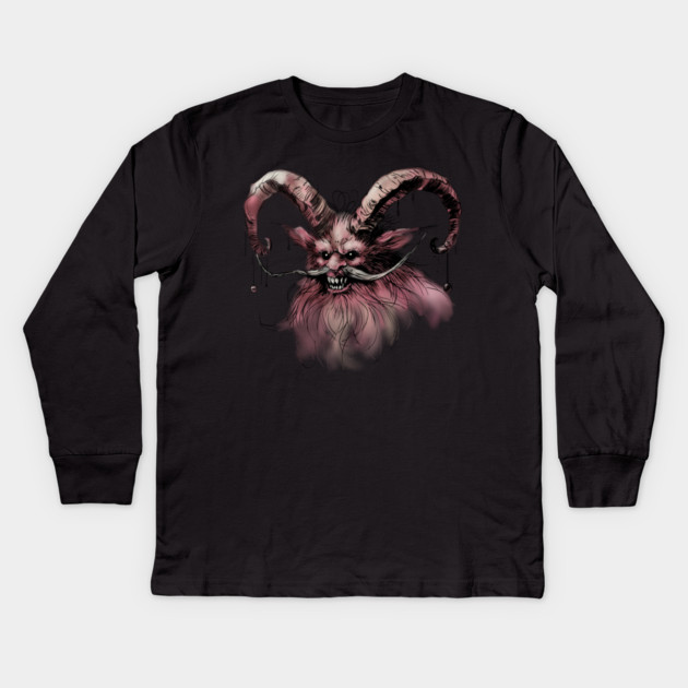 Christmas Krampus Kids Long Sleeve T-Shirt by H. R. Sinclair