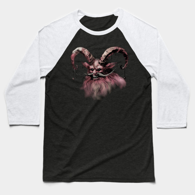 Christmas Krampus Baseball T-Shirt by H. R. Sinclair